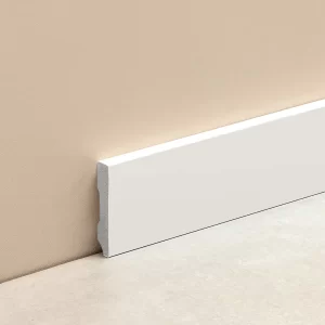 Epsilon Zócalo/Contramarco Square Blanco Mate