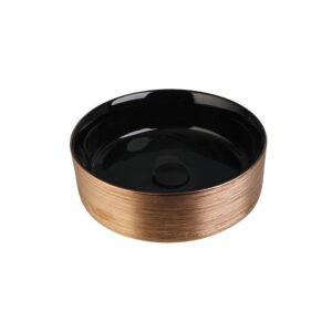 Bacha en acabado cobre con interior negro